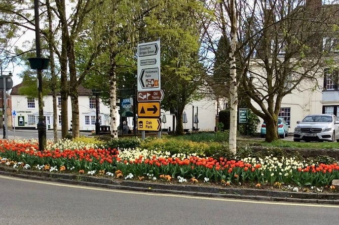 Could Liphook Square’s flower beds be ripped out to make way for widened roundabouts?