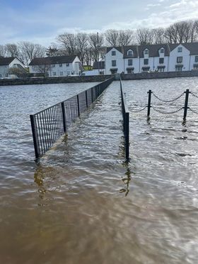Castletown during weather warning