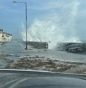 Castletown during weather warning