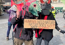 Teignbridge Extinction Rebellion team in Exeter Biodiversity protest