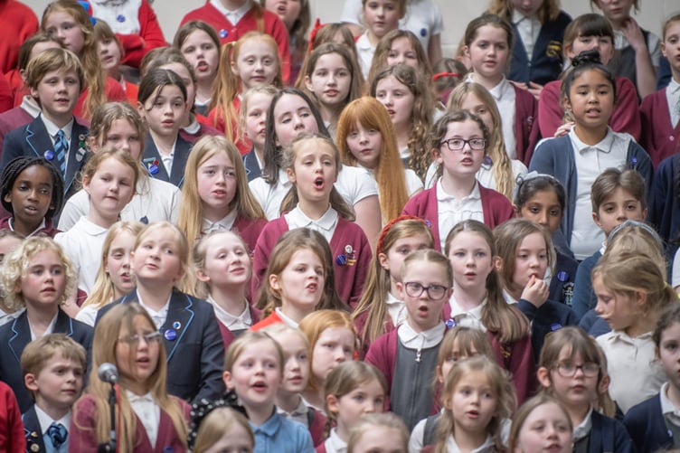 Hundreds of children enjoy singing Abba