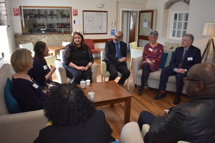 Pictured: Lord Lieutenant of Somerset Mohammed Saddiq’s visit to the Ammerdown Centre