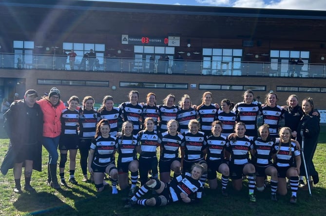 Farnham Falcons women’s first team sealed the league title with an 83-0 win against Reading Abbey