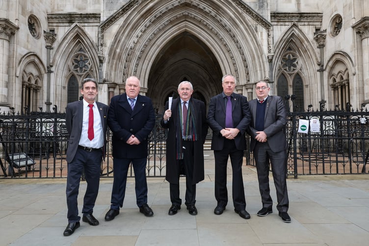 Treloar's victims of the infected blood scandal at the High Court in January 2022.