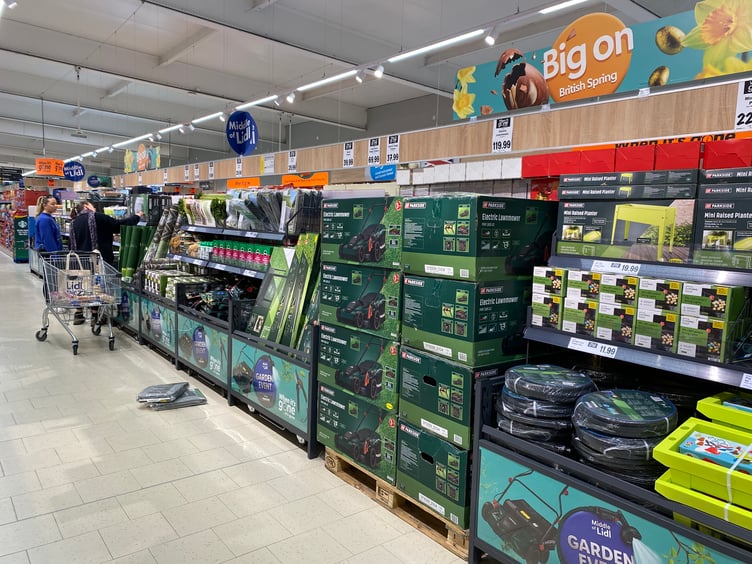 The middle of Lidl played host to offers across an eclectic range of goods
