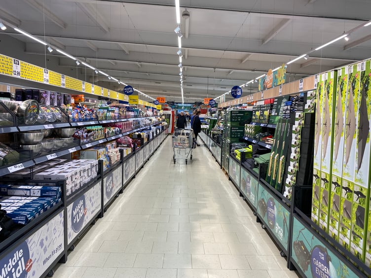 Lidl stocks were fully plenished in preparation for a busy opening day