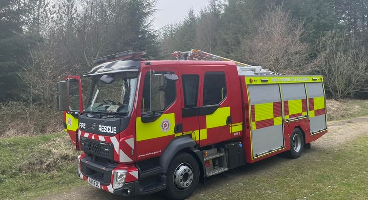 Fire in Haldon Forest. Picture: Middlemoor Fire Station
