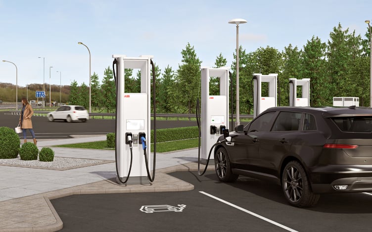 Electric charging points like these will be installed in the proposed KFC car park at Chelston.