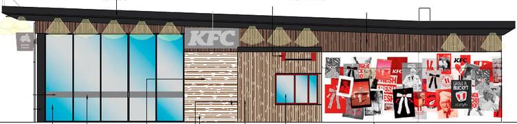 An example of KFC's ‘vibrant vinyl applied graphics’.