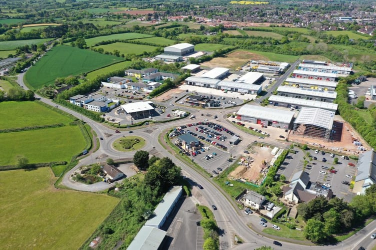 An aerial view of the Westpark 26 estate at Chelston.