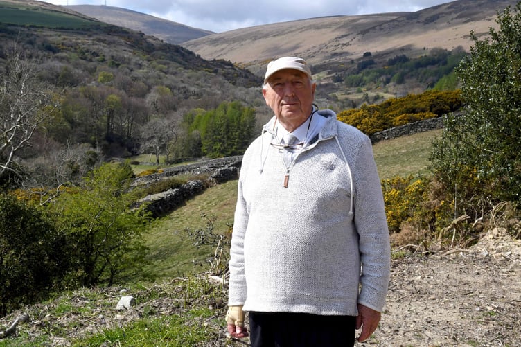 A 40-acre site between Laxey and Agneash is being converted into a nature reserve by the Ballanette Trust - pictured is Stewart Clague