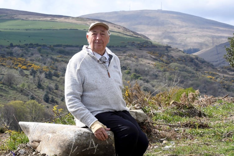 A 40-acre site between Laxey and Agneash is being converted into a nature reserve by the Ballanette Trust - pictured is Stewart Clague