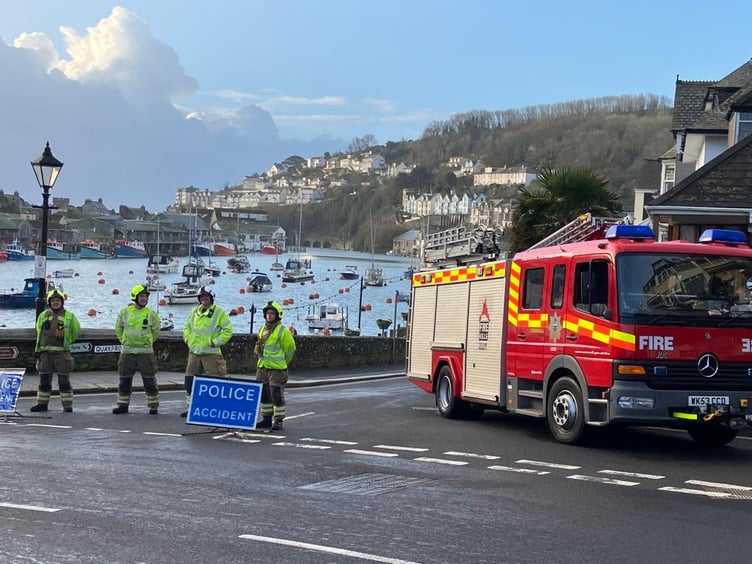 Cornwall Fire and Rescue Service were forced to close West Looe Quay Road for several hours on 24 March as a result of the flooding