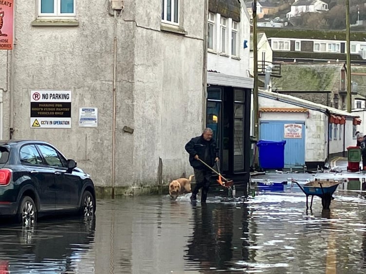 Recent flooding in Looe