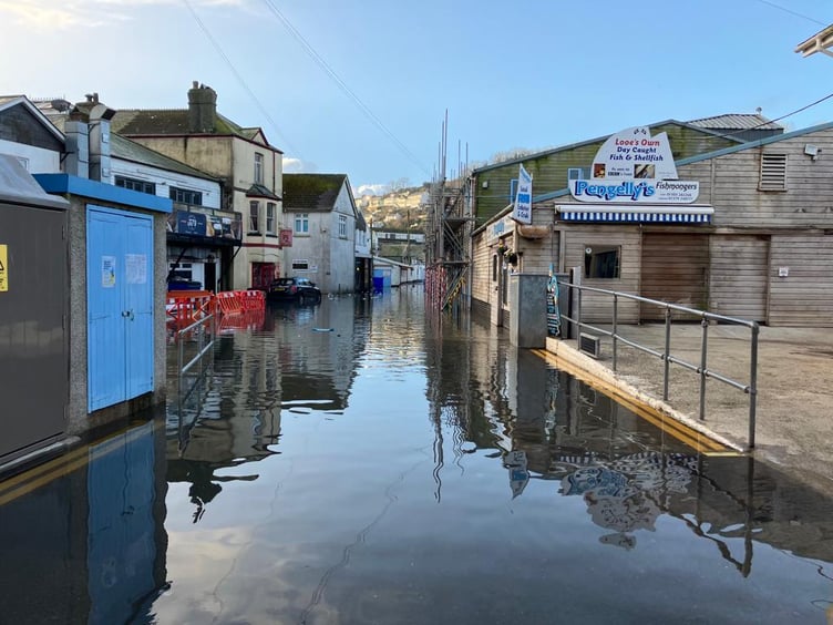 Recent flooding in Looe