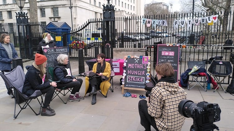 PICTURED: The mothers outside of 10 Downing Street in protest
PHOTOS: Anya Rose