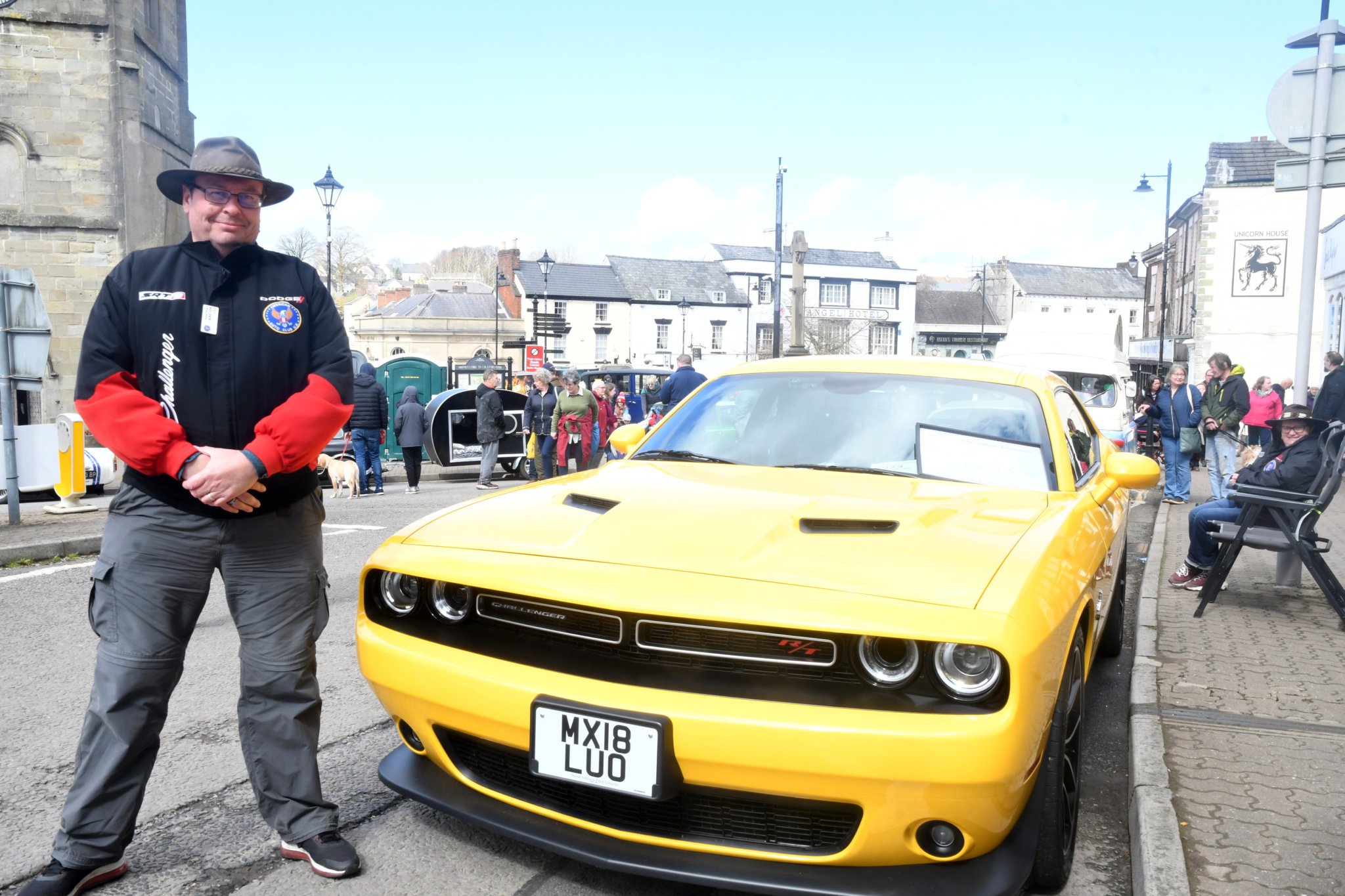 Derek Sharp of the American Auto Club with his 2018 Dodge Challenger