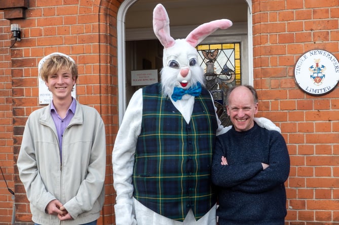 Hoppy News! The Easter Bunny visits the Herald office