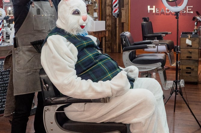 The Easter Bunny hopped into Headcase Barbers for a quick trim and some hare-styling tips