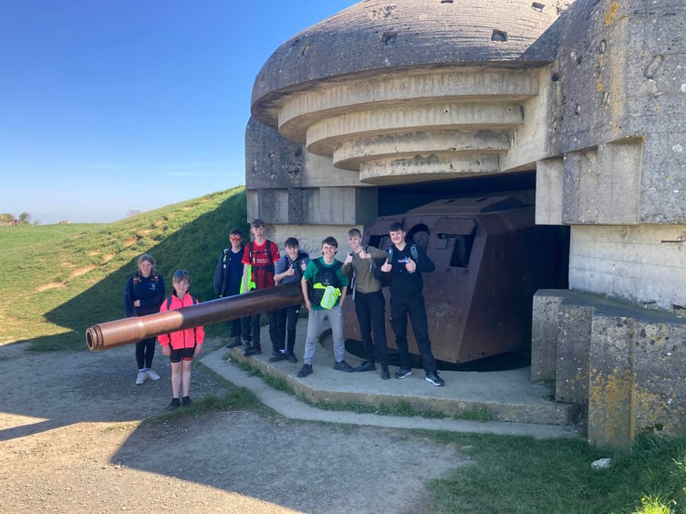 Watchet sea scouts visiting the Le Chaos Gun Battery.