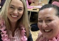 Entrepreneurial women wear anti-discrimination  pink