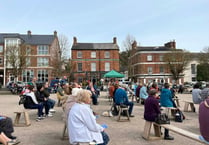 A Good turnout for Crediton Congregational Church Easter Service 