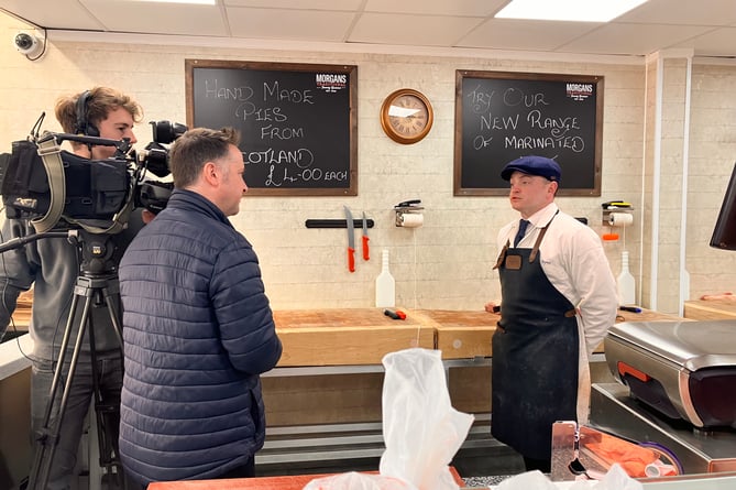 Petersfield butcher Ryan Morgan talks to BBC South Today