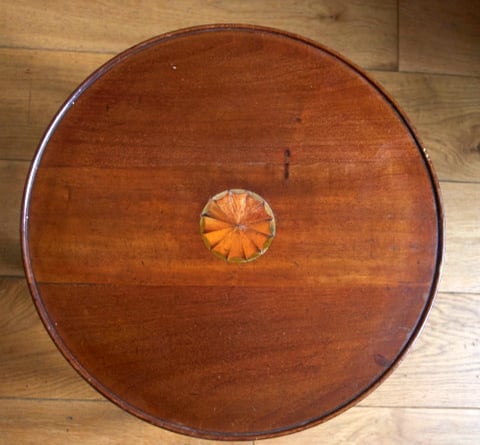 The mahogany table after Haslemere Repair Cafe's Ministry of Menders got to grips with it...