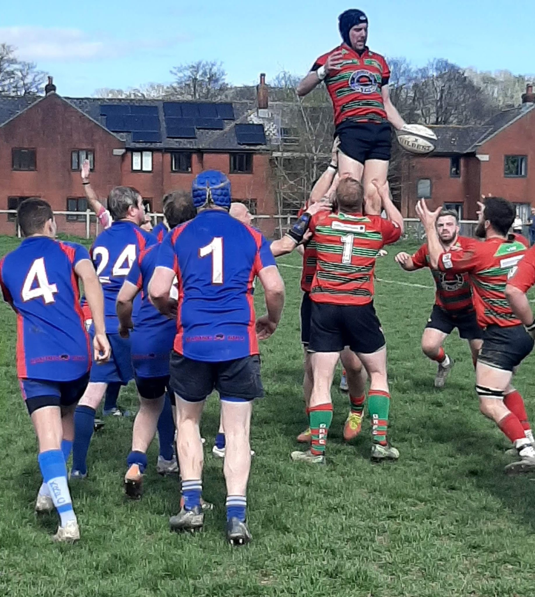 Dartmouth claim a line-out.