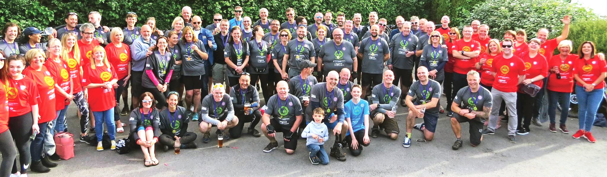 Riders who took part in a previous Downlink Challenge pictured at The Garibaldi.