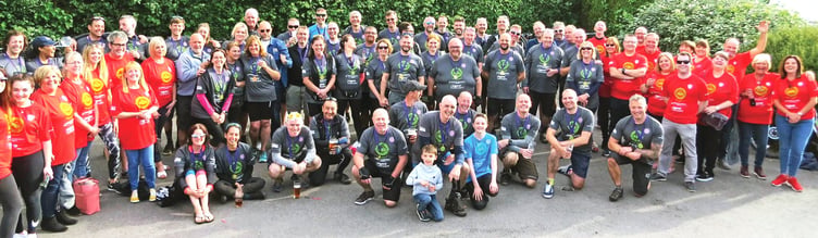 Riders who took part in a previous Downlink Challenge pictured at The Garibaldi.