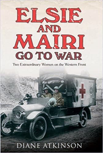 Elsie and Mairi in action in the First World War, and below their statue in Pervyse.
