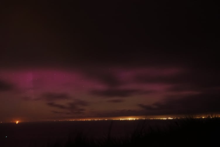 The Northern Lights were seen across Somerset on Sunday night