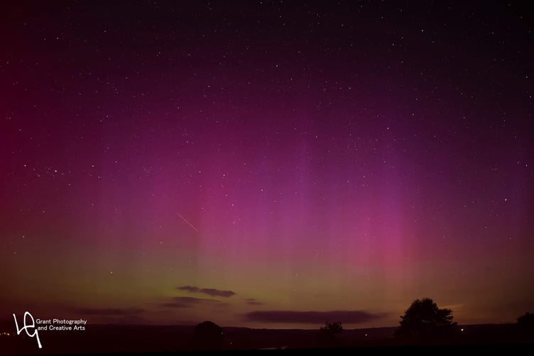 The Northern Lights were seen across Somerset on Sunday night