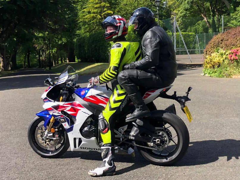 Richard 'Milky Quayke and Lieutenant Governor Sir John Lorimer at the TT races 2022