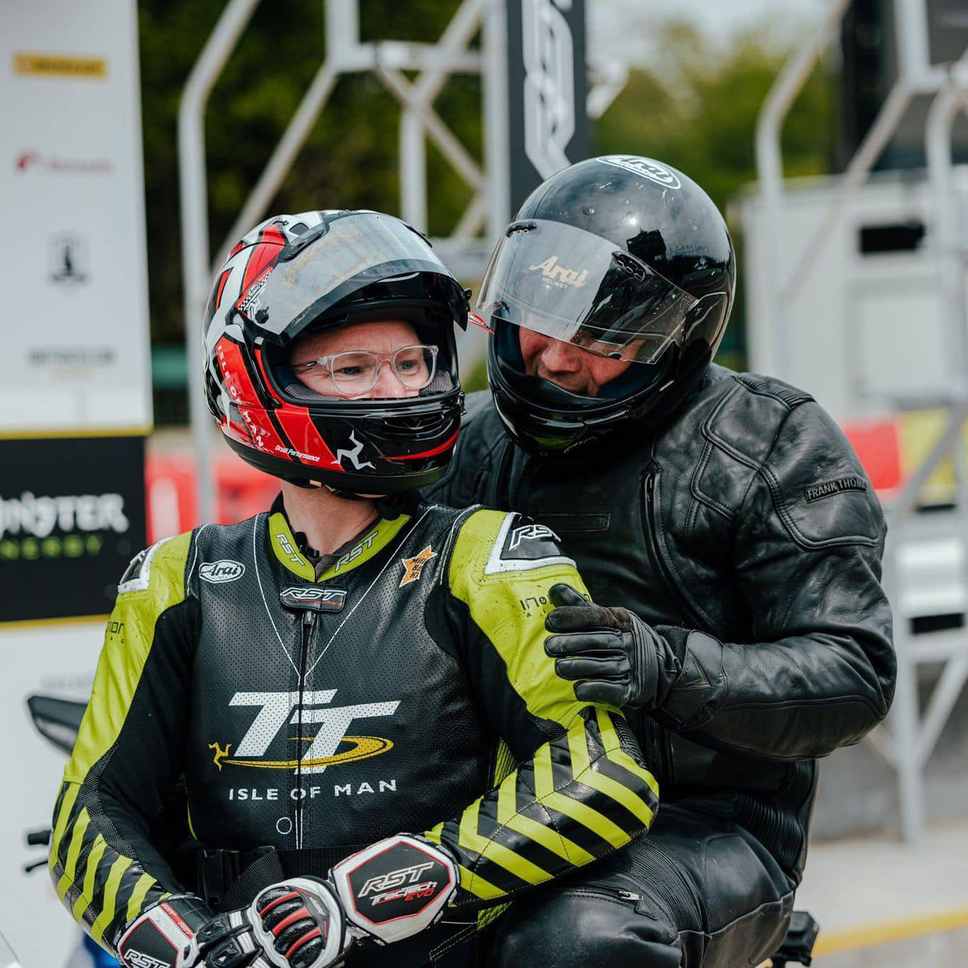 Richard 'Milky Quayke and Lieutenant Governor Sir John Lorimer at the TT races 2022