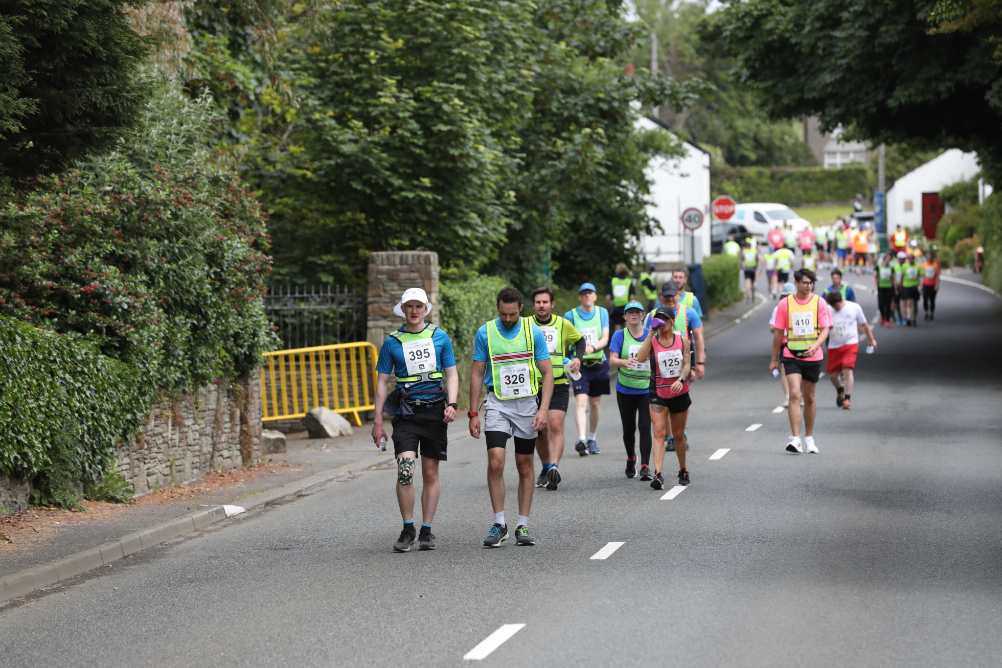 Walkers taking part in the Manx Telecom Parish Walk 2022 at Malew Church. Photo by Callum Staley (CJS Photography)