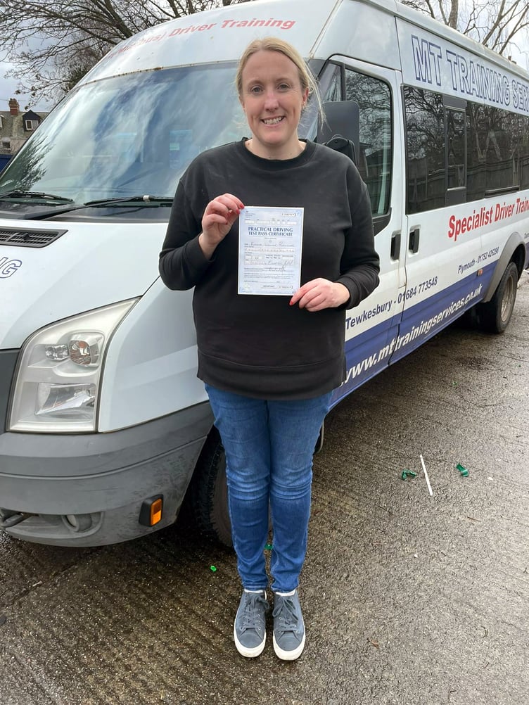Beth Martin (above) and Emma Boucher are delighted to have passed their D1 minibus tests