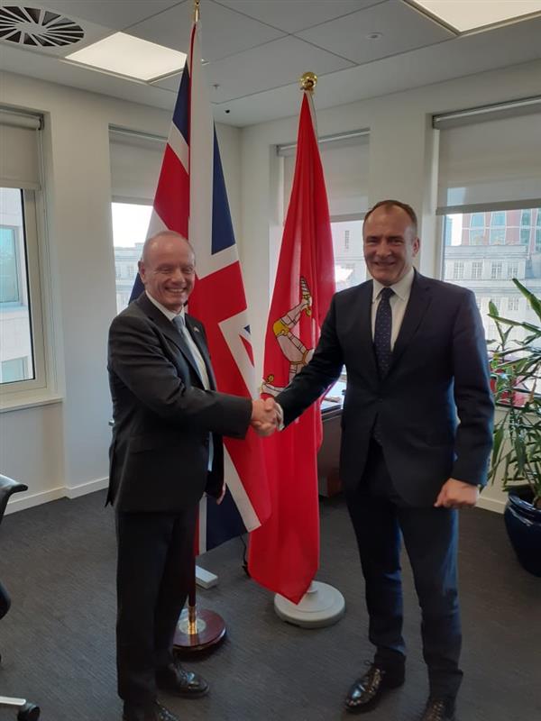 Mike Freer and Chief Minister Alfred Cannan