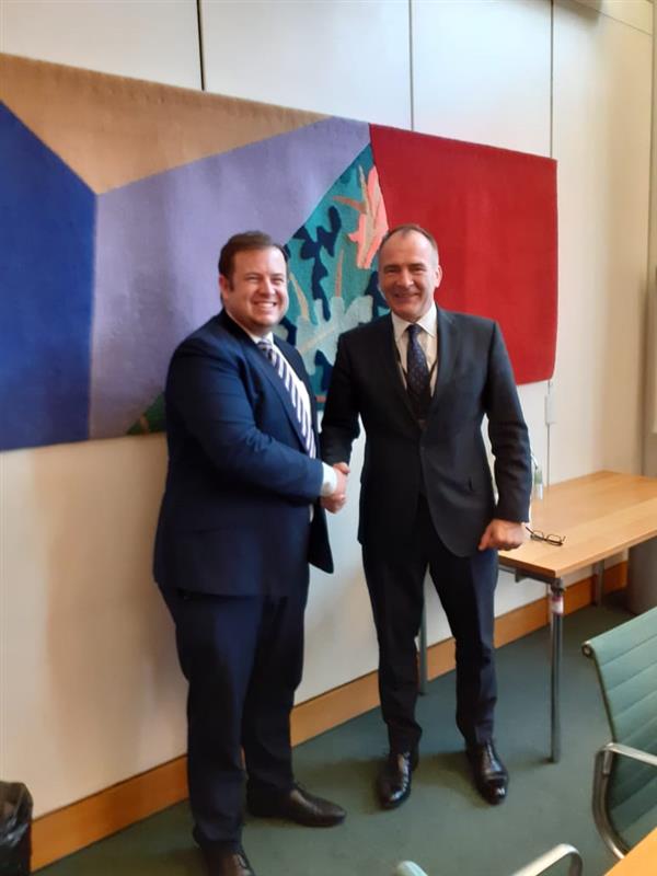Stephen Doughty and Chief Minister Alfred Cannan