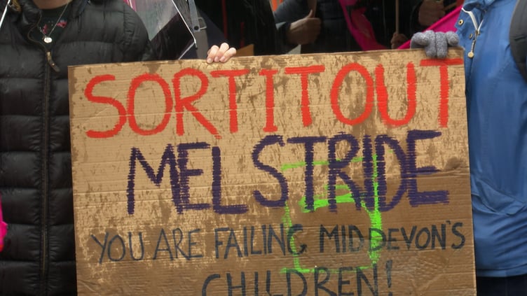 At the National Education Rally in Crediton today.