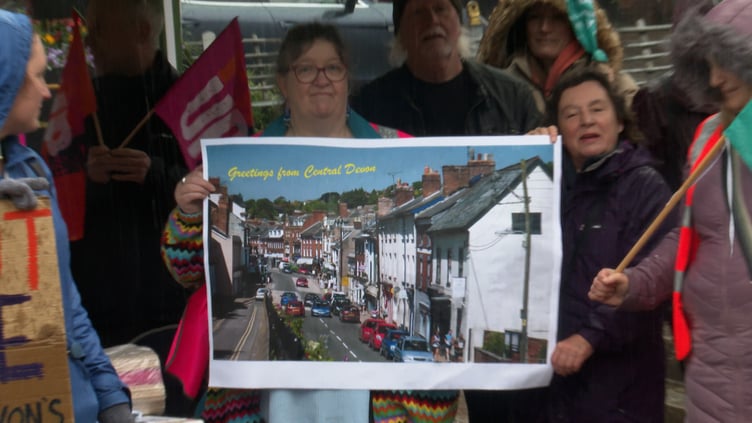 At the National Education Rally in Crediton today.