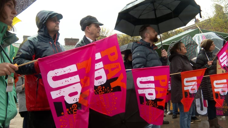 At the National Education Union Rally in Crediton today.