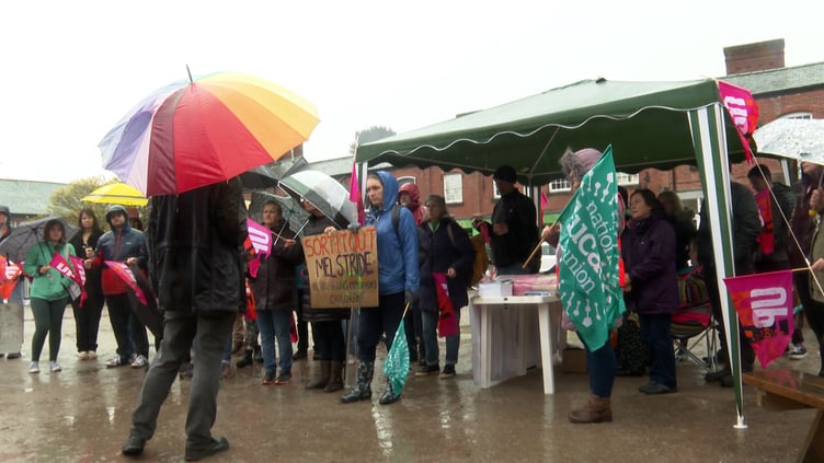 At the National Education Union Rally in Crediton today.