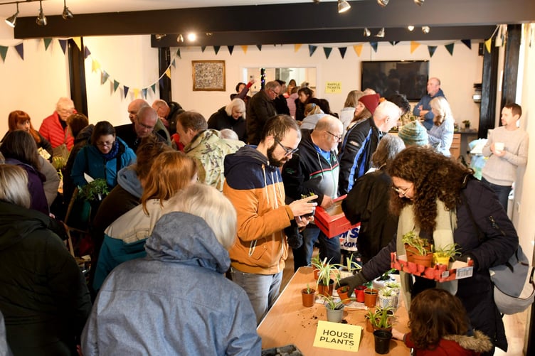Seed Swap and Plant Share at the Institute in Laxey, organised by Lovely Greens and the Laxey and Lonan Allotment Group -