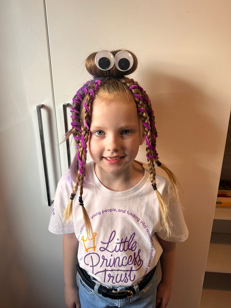 Daisy Bulliment styled her hair to look like an octopus for Crazy Hair Day