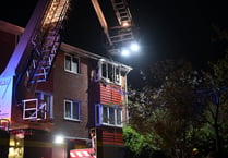 Multi crew operation at block of flats fire
