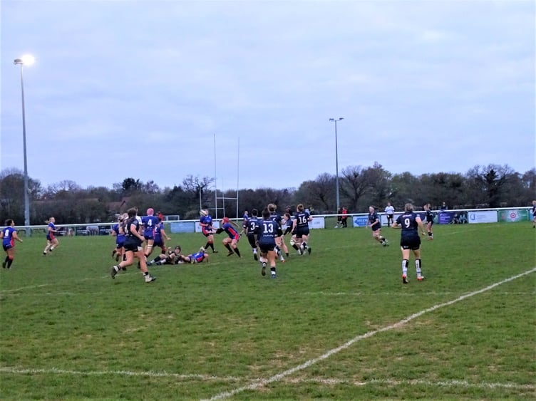 Action from Hampshire Women’s 22-15 win against Royal Navy Women at Penns Place