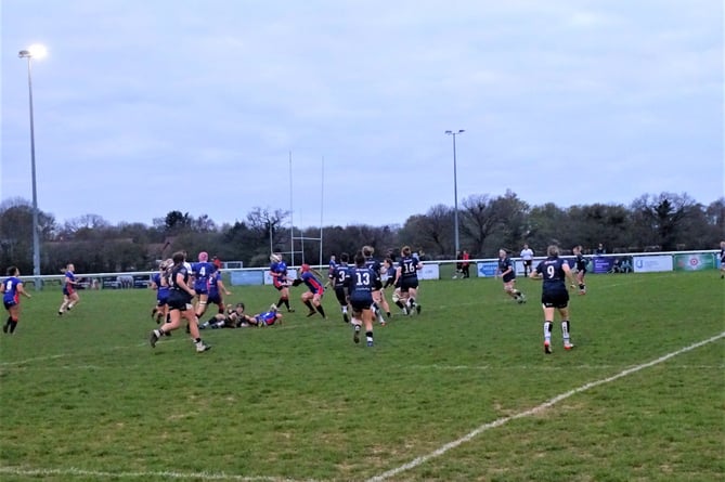 Action from Hampshire Women’s 22-15 win against Royal Navy Women at Penns Place
