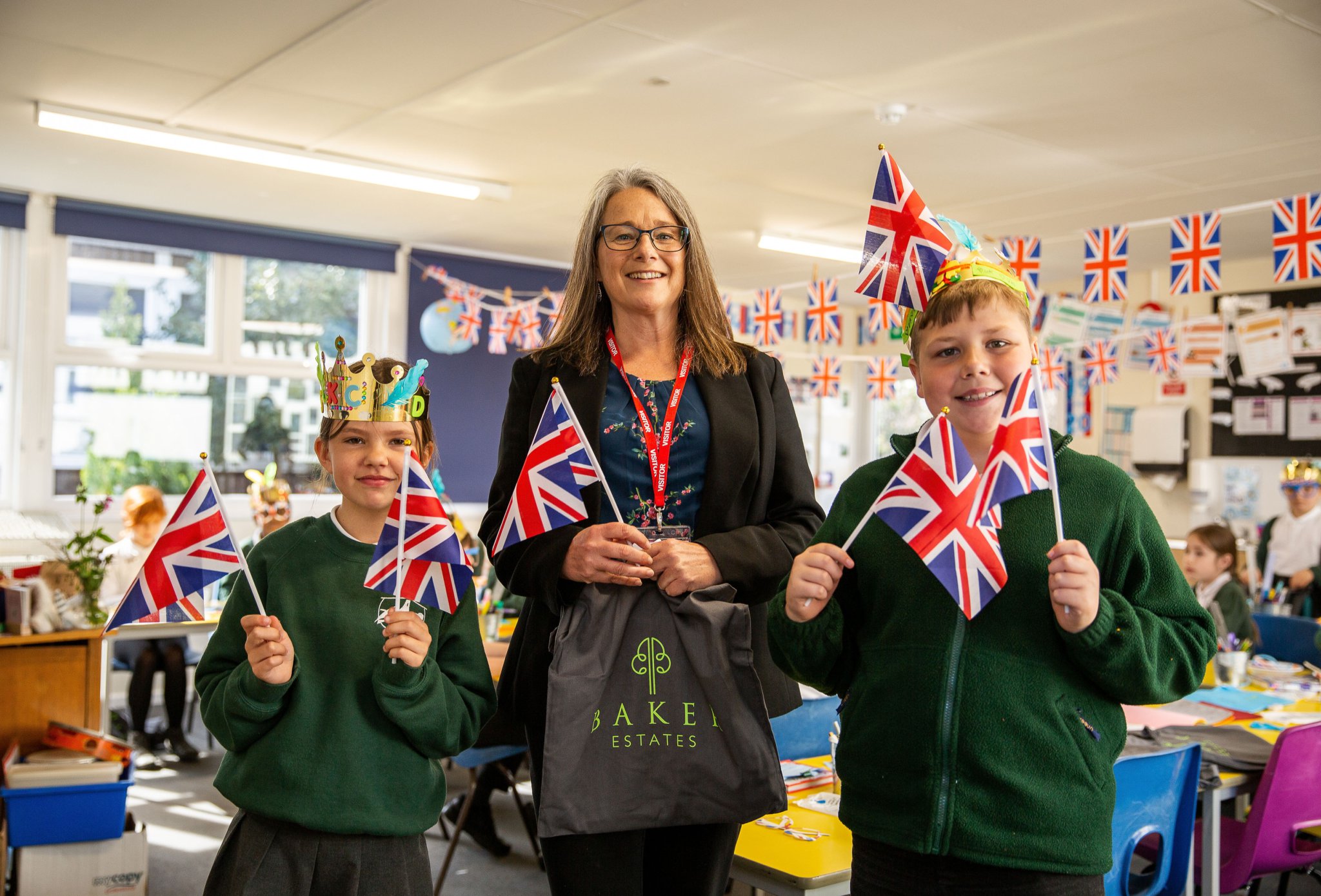 Children of Stoke Fleming Primary School were feeling patriotic.